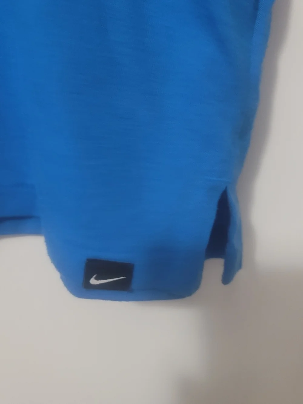 Nike Blue Cropped Logo Tee